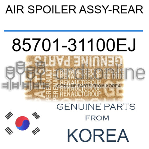 AIR SPOILER ASSY-REAR [ORIGINAL] 85701-31100EJ 8570131100EJ 85701 31100EJ