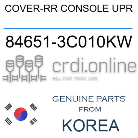 COVER-RR CONSOLE UPR [ORIGINAL] 84651-3C010KW 846513C010KW 84651 3C010KW