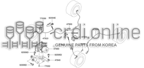 ACTUATOR&ELECTRONIC CONTROL ASSY-ANTI SKID 47660-4304R 476604304R 47660 4304R