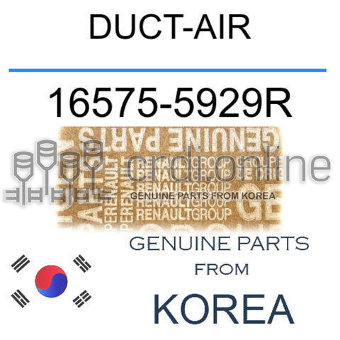DUCT-AIR [ORIGINAL] 16575-5929R 165755929R 16575 5929R