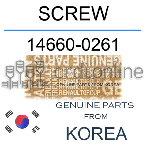 SCREW [ORIGINAL] 14660-0261 146600261 14660 0261