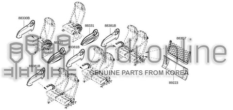 FINISHER-REAR SEAT HOUSING RH ISLE SIDE 88381-3813R 883813813R 88381 3813R