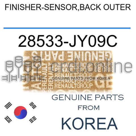 FINISHER-SENSOR,BACK OUTER [ORIGINAL] 28533-JY09C 28533JY09C 28533 JY09C