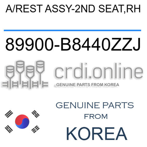 A/REST ASSY-2ND SEAT,RH [ORIGINAL] 89900-B8440ZZJ 89900B8440ZZJ 89900 B8440ZZJ