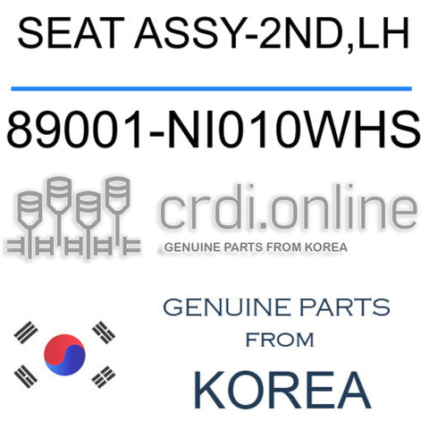 SEAT ASSY-2ND,LH [ORIGINAL] 89001-NI010WHS 89001NI010WHS 89001 NI010WHS