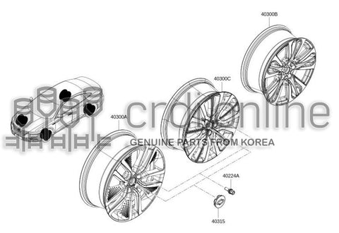 WHEEL DISC-AL [ORIGINAL] 40300-5055R 403005055R 40300 5055R