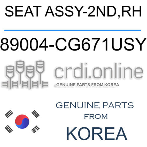 SEAT ASSY-2ND,RH [ORIGINAL] 89004-CG671USY 89004CG671USY 89004 CG671USY