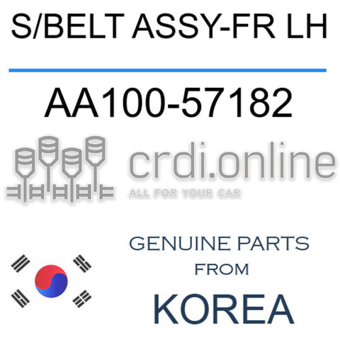 S/BELT ASSY-FR LH [ORIGINAL] AA100-57182 AA10057182 AA100 57182