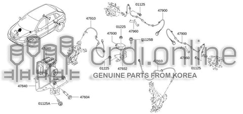 SENSOR ASSY-ANTISKIDREAR 47900-JG200 47900JG200 47900 JG200