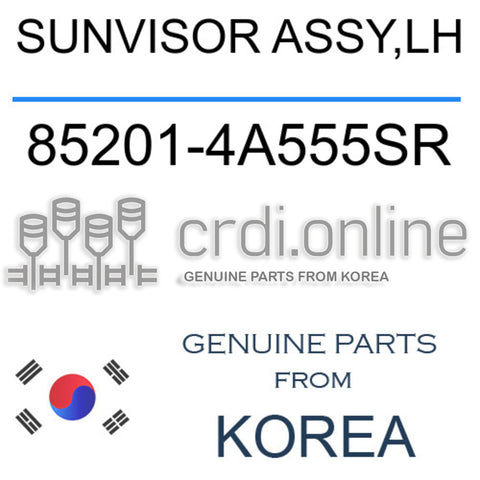 SUNVISOR ASSY,LH [ORIGINAL] 85201-4A555SR 852014A555SR 85201 4A555SR