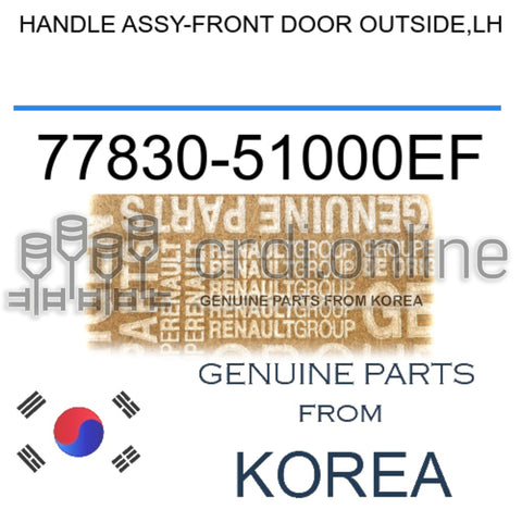 HANDLE ASSY-FRONT DOOR OUTSIDE,LH [ORIGINAL] 77830-51000EF 7783051000EF 77830 51000EF
