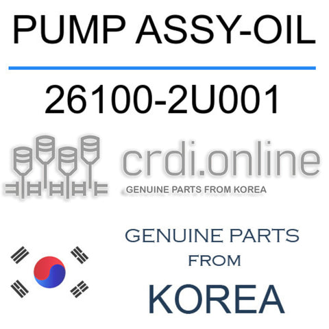 [ORIGINAL] PUMP ASSY-OIL 26100-2U001 261002U001 26100 2U001