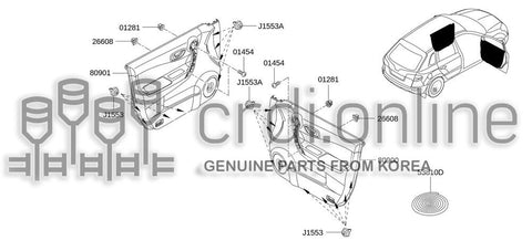 FINISHER ASSY-FRONT DOORLH 80901-2668R 809012668R 80901 2668R