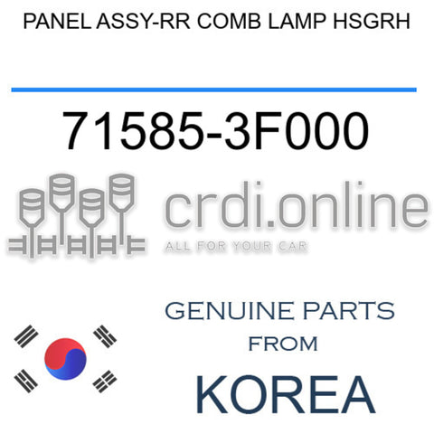 PANEL ASSY-RR COMB LAMP HSGRH [ORIGINAL] 71585-3F000 715853F000 71585 3F000