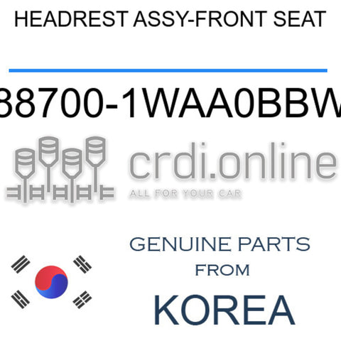 HEADREST ASSY-FRONT SEAT [ORIGINAL] 88700-1WAA0BBW 887001WAA0BBW 88700 1WAA0BBW