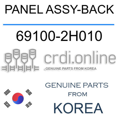 PANEL ASSY-BACK [ORIGINAL] 69100-2H010 691002H010 69100 2H010