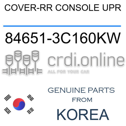 COVER-RR CONSOLE UPR [ORIGINAL] 84651-3C160KW 846513C160KW 84651 3C160KW