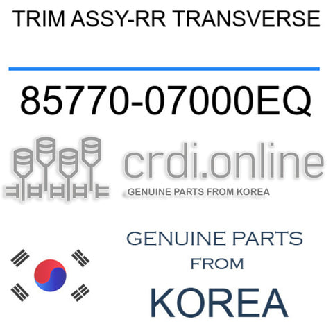 TRIM ASSY-RR TRANSVERSE [ORIGINAL] 85770-07000EQ 8577007000EQ 85770 07000EQ