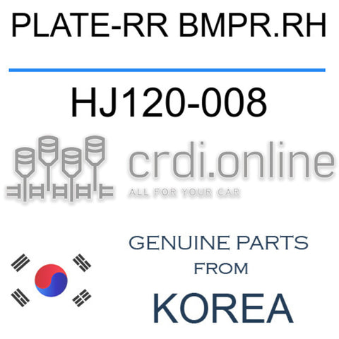 PLATE-RR BMPR.RH [ORIGINAL] HJ120-008 HJ120008 HJ120 008