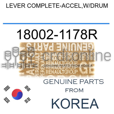 LEVER COMPLETE-ACCEL,W/DRUM [ORIGINAL] 18002-1178R 180021178R 18002 1178R
