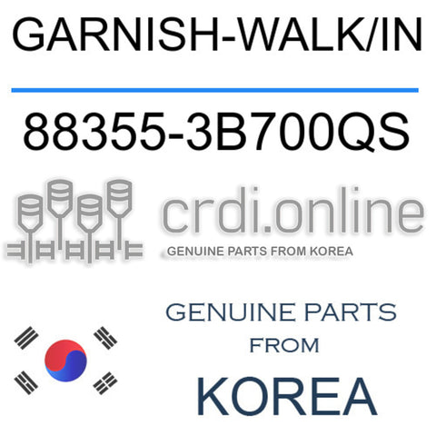 GARNISH-WALK/IN [ORIGINAL] 88355-3B700QS 883553B700QS 88355 3B700QS