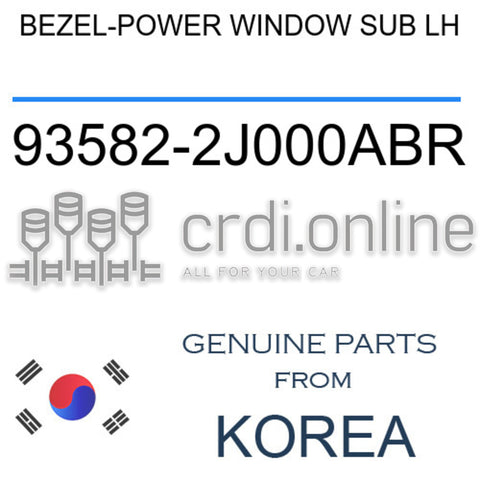 BEZEL-POWER WINDOW SUB LH 93582-2J000ABR 935822J000ABR 93582 2J000ABR