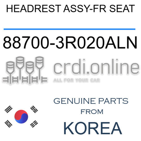 HEADREST ASSY-FR SEAT [ORIGINAL] 88700-3R020ALN 887003R020ALN 88700 3R020ALN