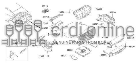 NET ASSY-TRUNK 09160-52000GA 0916052000GA 09160 52000GA