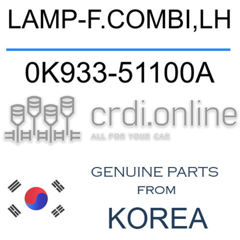 LAMP-F.COMBI,LH [ORIGINAL] 0K933-51100A 0K93351100A 0K933 51100A