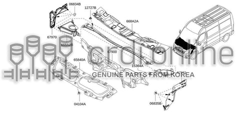 INSULATOR-HOOD 65840-2985R 658402985R 65840 2985R