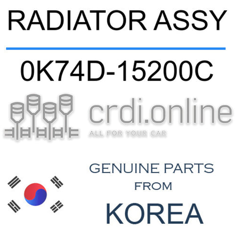 RADIATOR ASSY [ORIGINAL] 0K74D-15200C 0K74D15200C 0K74D 15200C