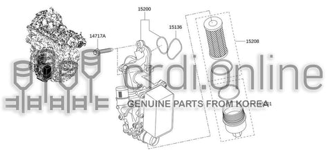 ELEMENT ASSY-OIL FILTER 15209-4803R 152094803R 15209 4803R