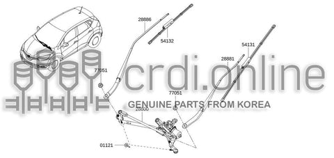 ARM ASSY-WINDSHIELD WIPERDRIVER 28881-0288R 288810288R 28881 0288R