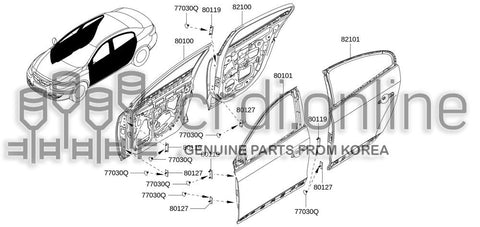 DOOR ASSY-REAR RH 82100-6024R 821006024R 82100 6024R