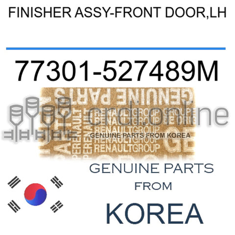 FINISHER ASSY-FRONT DOOR,LH [ORIGINAL] 77301-527489M 77301527489M 77301 527489M