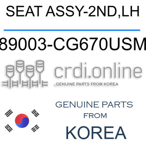 SEAT ASSY-2ND,LH [ORIGINAL] 89003-CG670USM 89003CG670USM 89003 CG670USM