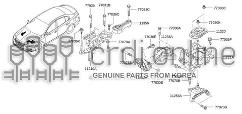 INSULATOR ASSY-ENGINE MOUNTINGLH 11220-0024R 112200024R 11220 0024R