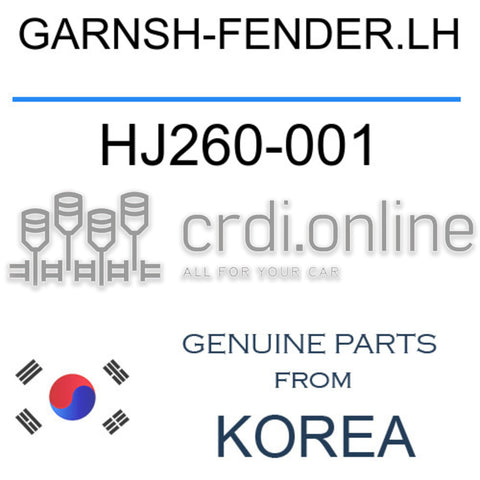GARNSH-FENDER.LH [ORIGINAL] HJ260-001 HJ260001 HJ260 001