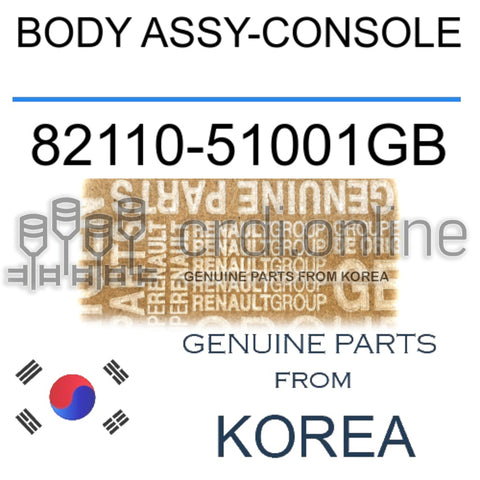 BODY ASSY-CONSOLE [ORIGINAL] 82110-51001GB 8211051001GB 82110 51001GB