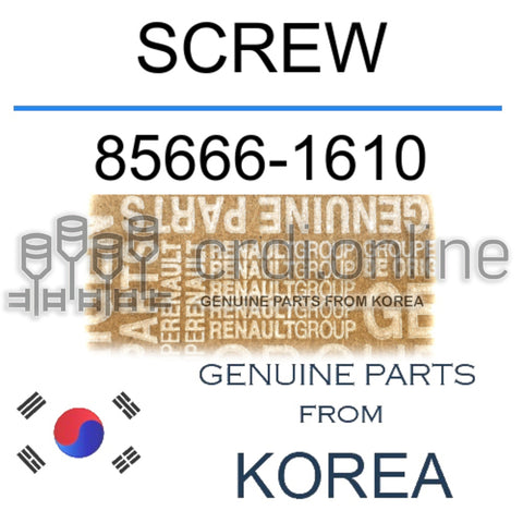 SCREW [ORIGINAL] 85666-1610 856661610 85666 1610