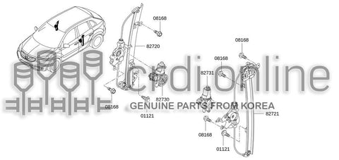 MOTOR ASSY-REAR DOOR REGULATORRH 82730-JY10A 82730JY10A 82730 JY10A