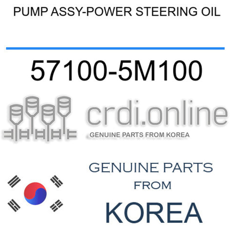 PUMP ASSY-POWER STEERING OIL [ORIGINAL] 57100-5M100 571005M100 57100 5M100