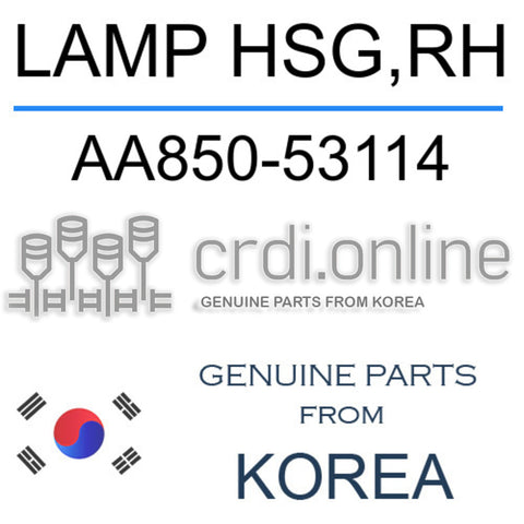 LAMP HSG,RH AA850-53114 AA85053114 AA850 53114