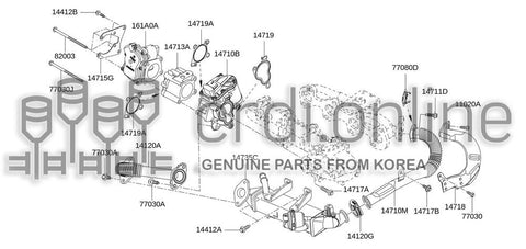 EXCHANGER-BYPASS EGR VALVE 82007-19993 8200719993 82007 19993