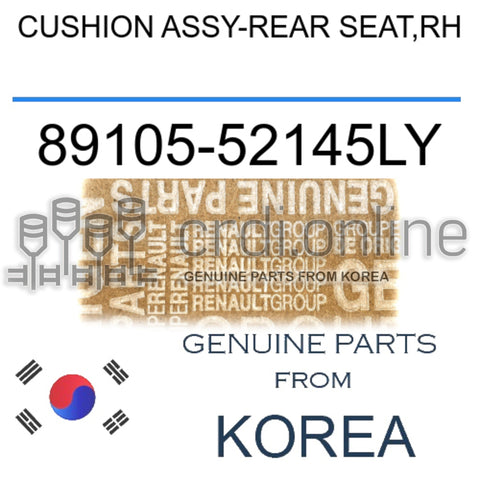 CUSHION ASSY-REAR SEAT,RH [ORIGINAL] 89105-52145LY 8910552145LY 89105 52145LY