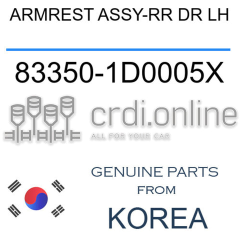 ARMREST ASSY-RR DR LH 83350-1D0005X 833501D0005X 83350 1D0005X