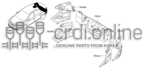 REAR PANEL ASSY 79100-7669R 791007669R 79100 7669R