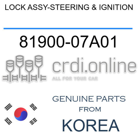 LOCK ASSY-STEERING & IGNITION [ORIGINAL] 81900-07A01 8190007A01 81900 07A01