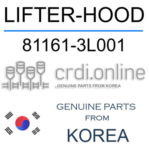 LIFTER-HOOD [ORIGINAL] 81161-3L001 811613L001 81161 3L001