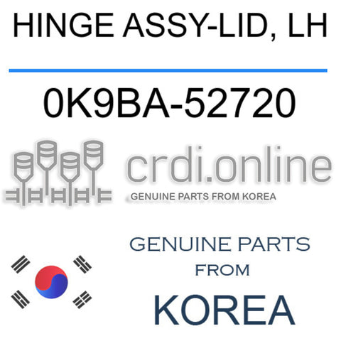 HINGE ASSY-LID, LH [ORIGINAL] 0K9BA-52720 0K9BA52720 0K9BA 52720